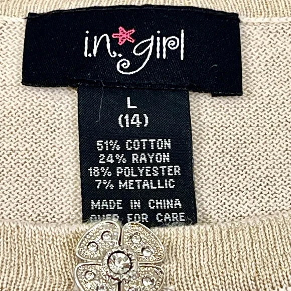 I.N. Girl "Boler/Shrug in Sparkly Gold" NWOT - Picture 3 of 4